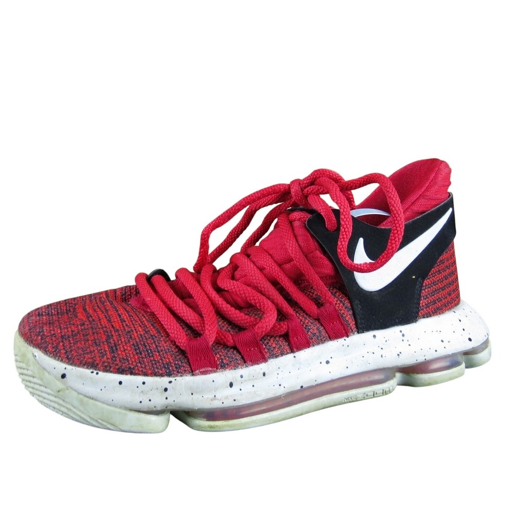 Nike Sneaker KD Velvet Boys Y 5 Medium Athletic Red Fabric Lace Up